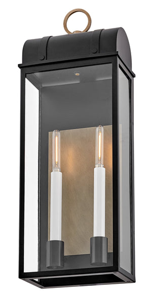 Campbell 2l wall mount lantern -  10665BK-BU