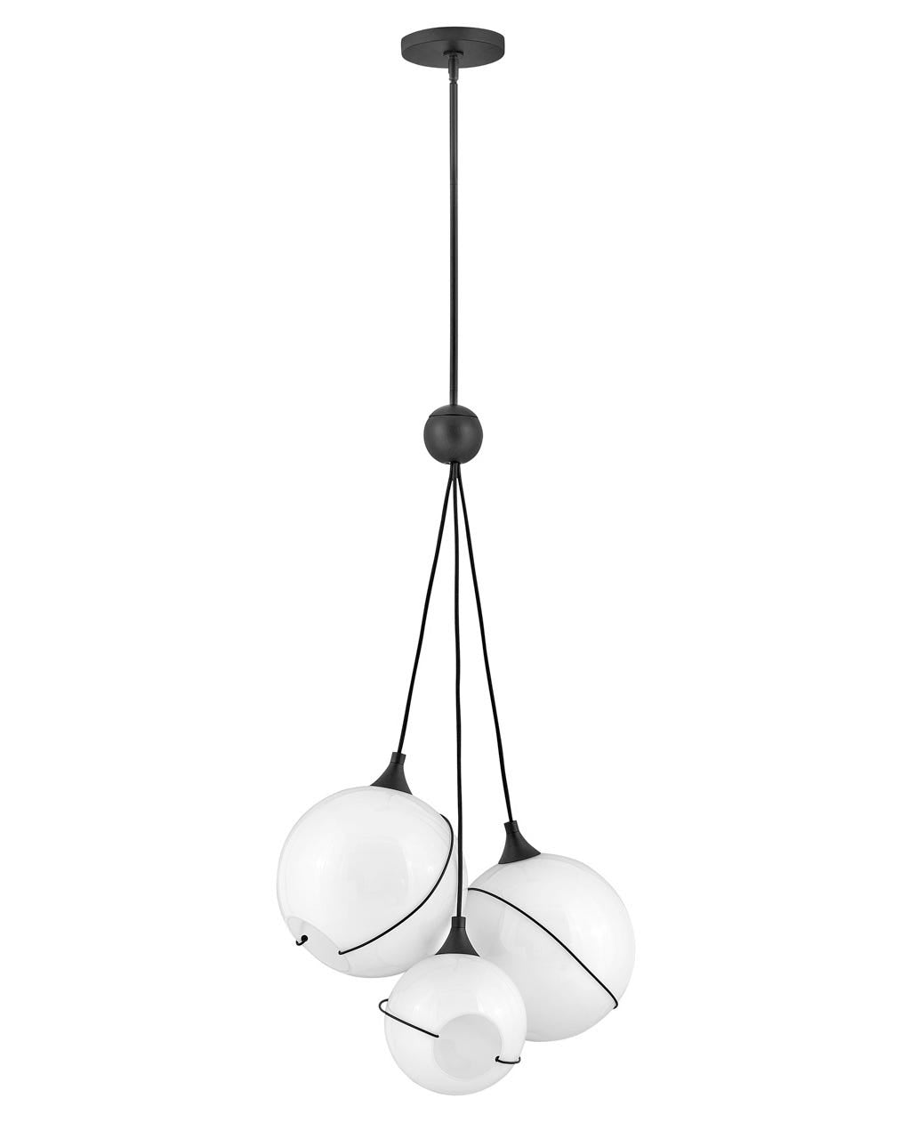 Skye 3L Pendant - 30304BLK-WH