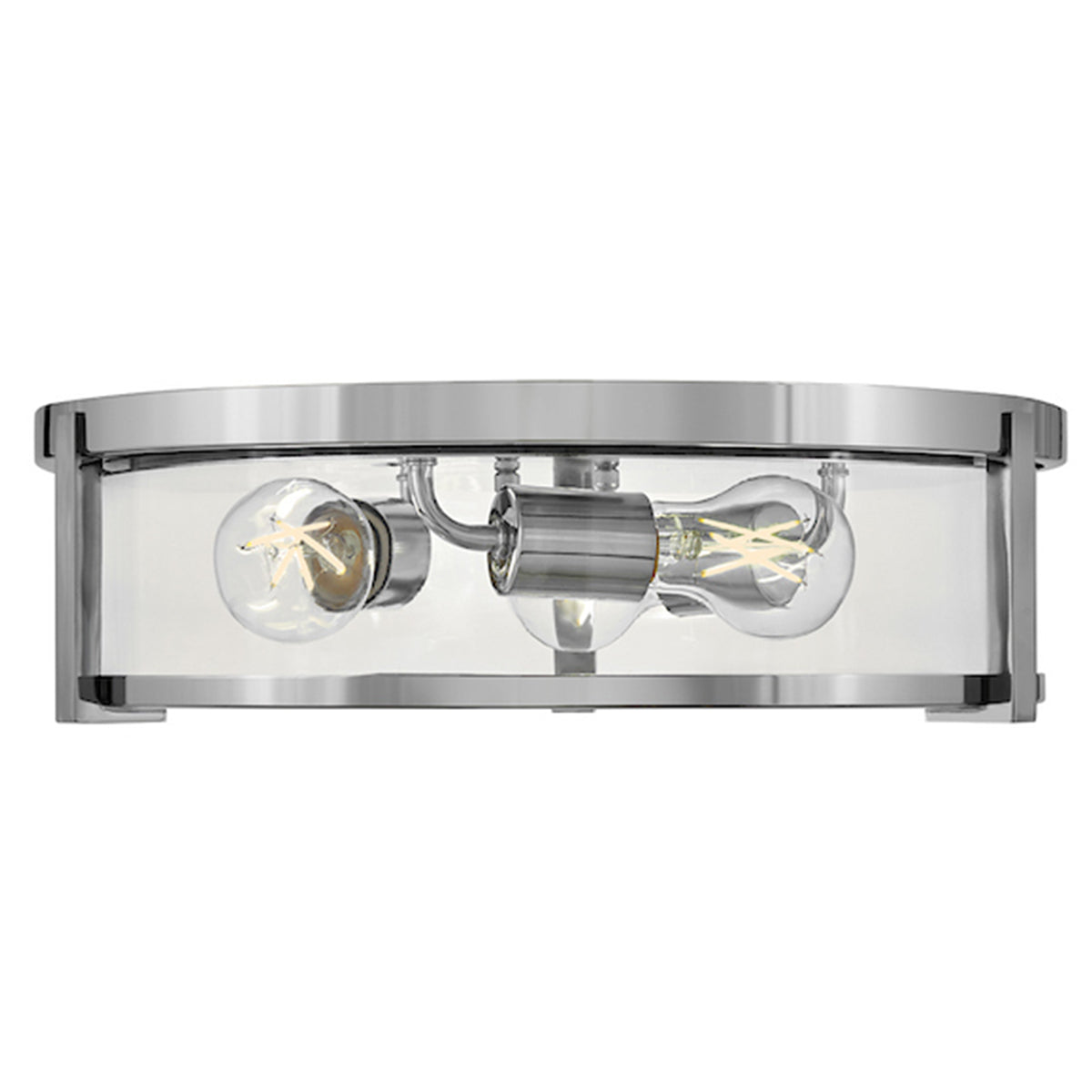 Lowell 3L medium flush mount - 3243AN-CL