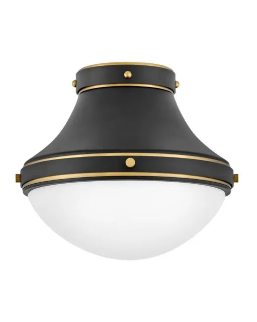 Oliver 1L Small Flush Mount - 39051BK