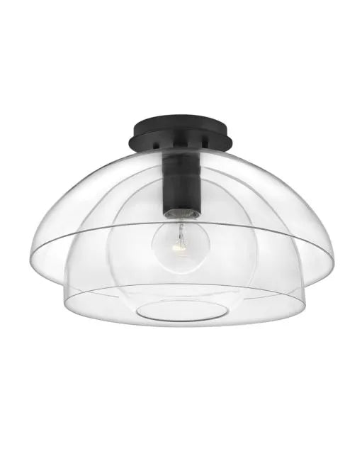 Lotus 1L Medium Semi-Flush Mount - 39061BLK