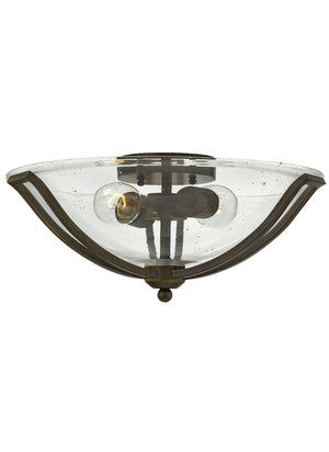 Bolla 2L flush mount - Olde Bronze / Clear Seeded - 4660OB-CL