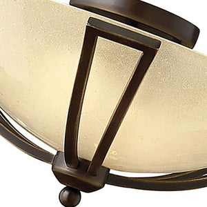 Bolla 2L flush mount - Olde Bronze/ Light Amber - 4660OB