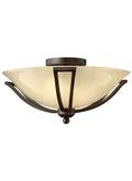 Bolla 2L flush mount - Olde Bronze/ Light Amber - 4660OB